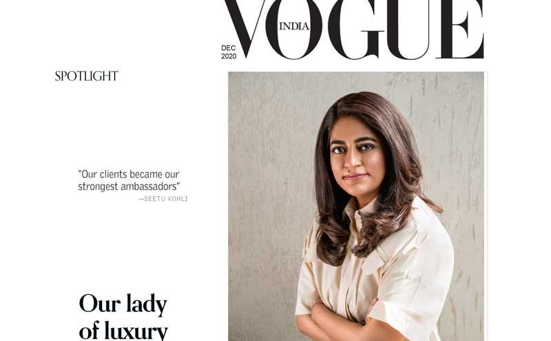 SEETU KOHLI, Our lady of luxury — Vogue India Dec 2020